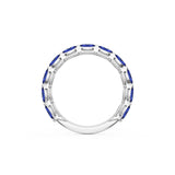 Blue Sapphire Eternity Band in 18kt White Gold