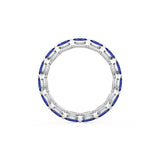 Blue Sapphire Eternity Band in 18kt White Gold