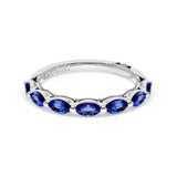 Blue Sapphire Eternity Band in 18kt White Gold