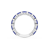 Blue Sapphire Eternity Band in 18kt White Gold