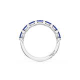 Blue Sapphire Eternity Band in Platinum