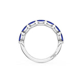 Blue Sapphire Eternity Band in Platinum
