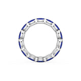 Blue Sapphire Eternity Band in Platinum
