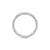 High Polish Wedding Band in 18kt White Gold