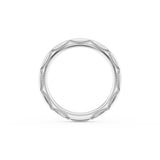 High Polish Wedding Band in 18kt White Gold