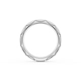 High Polish Wedding Band in 18kt White Gold