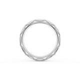 High Polish Wedding Band in 18kt White Gold