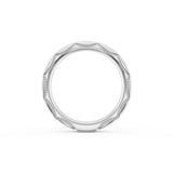 High Polish Wedding Band in 18kt White Gold