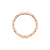 High Polish Wedding Band in 18kt Rose Gold