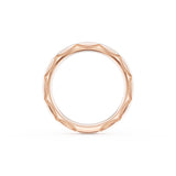 High Polish Wedding Band in 18kt Rose Gold