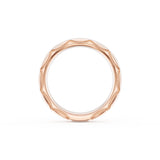 High Polish Wedding Band in 18kt Rose Gold