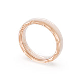 High Polish Wedding Band in 18kt Rose Gold