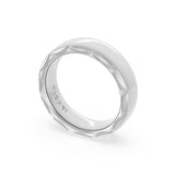 High Polish Wedding Band in Platinum