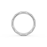Brushed Finish Wedding Band in 18kt White Gold