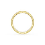 Brushed Finish Wedding Band in 18kt Yellow Gold