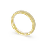 Brushed Finish Wedding Band in 18kt Yellow Gold