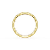 Brushed Finish Wedding Band in 18kt Yellow Gold