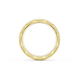 Brushed Finish Wedding Band in 18kt Yellow Gold