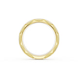 Brushed Finish Wedding Band in 18kt Yellow Gold