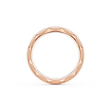 Brushed Finish Wedding Band in 18kt Rose Gold