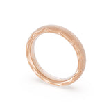 Brushed Finish Wedding Band in 18kt Rose Gold