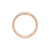 Brushed Finish Wedding Band in 18kt Rose Gold