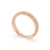 Brushed Finish Wedding Band in 18kt Rose Gold