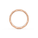 Brushed Finish Wedding Band in 18kt Rose Gold
