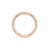 Brushed Finish Wedding Band in 18kt Rose Gold