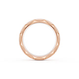 Brushed Finish Wedding Band in 18kt Rose Gold