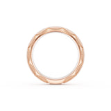 Brushed Finish Wedding Band in 18kt Rose Gold