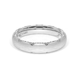 Brushed Finish Wedding Band in Platinum