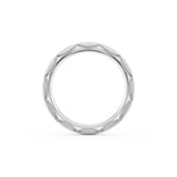 Brushed Finish Wedding Band in Platinum