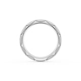 Brushed Finish Wedding Band in Platinum