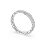 Brushed Finish Wedding Band in Platinum