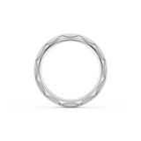 Brushed Finish Wedding Band in Platinum