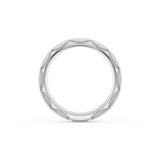 Brushed Finish Wedding Band in Platinum