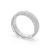 Brushed Finish Wedding Band in Platinum