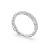 Satin Finish Wedding Band in 18kt White Gold