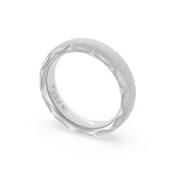 Satin Finish Wedding Band in 18kt White Gold