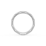 Satin Finish Wedding Band in 18kt White Gold