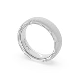 Satin Finish Wedding Band in 18kt White Gold