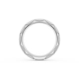 Satin Finish Wedding Band in 18kt White Gold