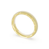 Satin Finish Wedding Band in 18kt Yellow Gold