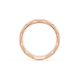 Satin Finish Wedding Band in 18kt Rose Gold