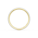 Rounded Brush Finish Wedding Band in 18kt Yellow Gold & Platinum