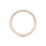 Rounded Brush Finish Wedding Band in 18kt Rose Gold & Platinum