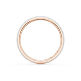 Rounded Satin Finish Wedding Band in 18kt Rose Gold & 18kt White Gold