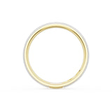 Rounded Satin Finish Wedding Band in 18kt Yellow Gold & Platinum