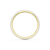 Rounded Satin Finish Wedding Band in 18kt Yellow Gold & Platinum